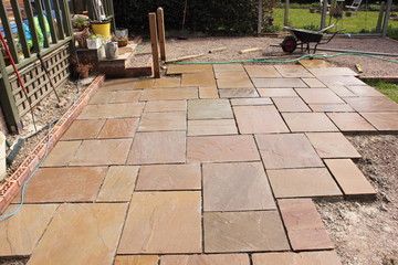 Building and laying a natural stone patio