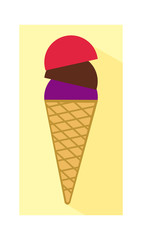 Vector simple flat icon of Ice Cream