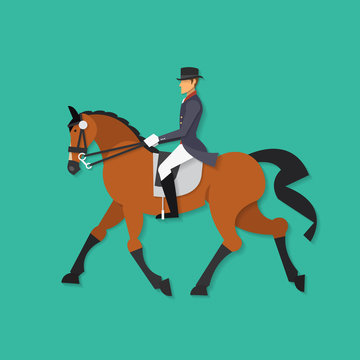 Dressage horse and rider, Equestrian sport