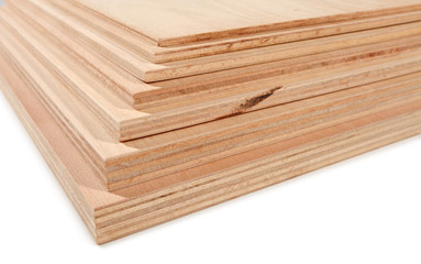 Naklejka na ściany i meble cross-section of plywood, different thickness