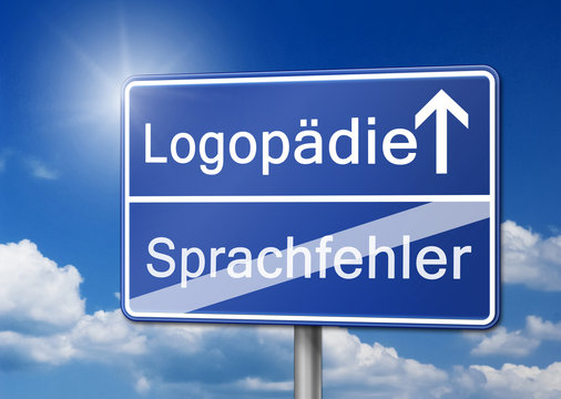 Logop&auml;die, Sprachfehler Schild