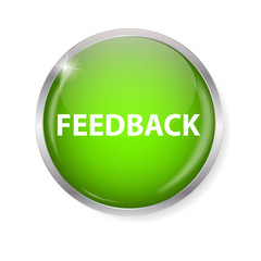Realistic Glossy Feedback Computer Icon  Button Vector Illustrat