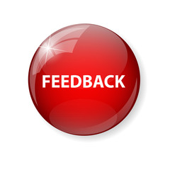 Realistic Glossy Feedback Computer Icon  Button Vector Illustrat