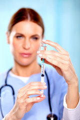 botox injection, medical nurse preparing a vaccine