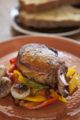oak-grilled Kurobuta pork chops