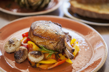 oak-grilled Kurobuta pork chops