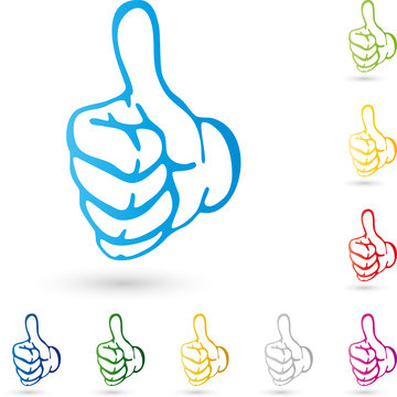 Hand, Logo, Daumen, Super