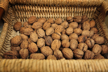 nuts, walnuts, fresh, autumn, food, basket