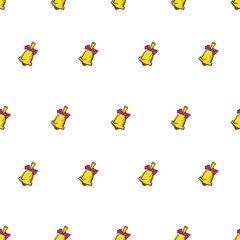 Vector hand drawn bell seamless pattern