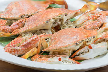 Stream crab at seafood Thai Style