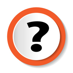 Круглая векторная иконка с изображением вопроса