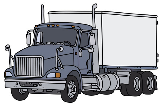 Hand drawing of a big american truck