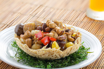 Fried taro physical ginkgo counts