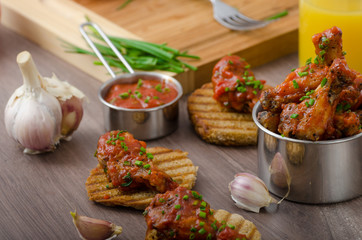 Spicy chicken wings