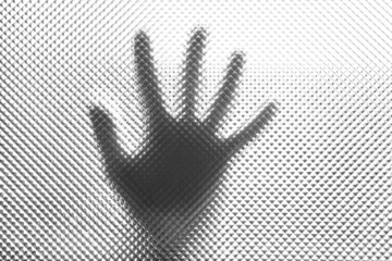 Obraz premium Silhouette of hand, close up