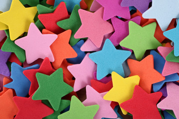 Colorful stars for decoration