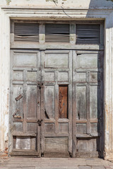 Fototapeta na wymiar antique wood door detail closeup photography