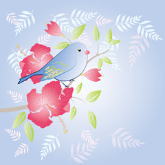 flower and bird