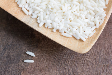 rice in a spoon