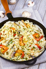 Creamy Shrimp and Mushroom Pasta
