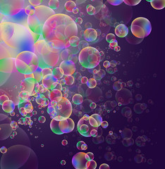 vector background with colored bubbles