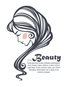 common beauty, vector image of girl face..