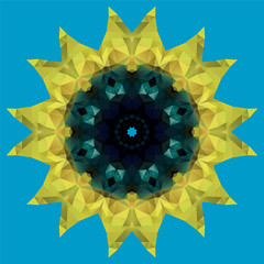 sunflower crystal illustration