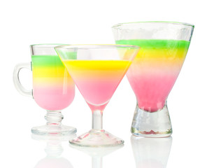 Jelly dessert in a glass