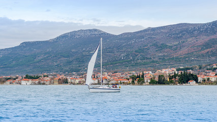 Sailing Yacht on Adriatic, Croatia