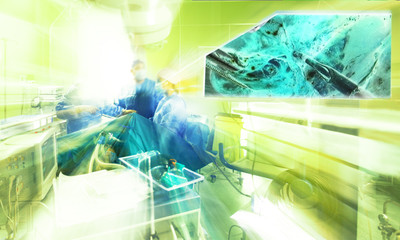 hospital surgery colors team operation monitor