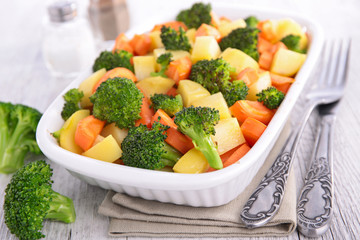 vegetable on dish