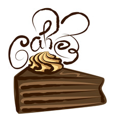 Vector Chocolate Cake