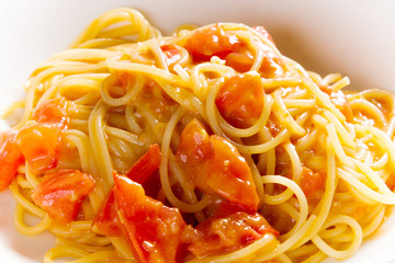 トマトソースパスタ　Pasta amatriciana