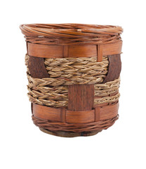 Empty wooden basket