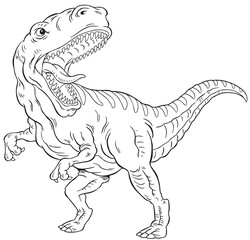 T-rex dinosaur outline