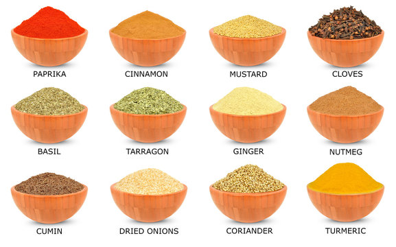 collection of spices in a bowl