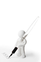 Plasticine man write in check boxes