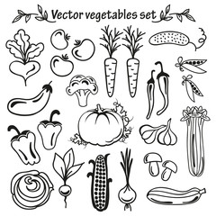 Vegetables icon set - 81538268