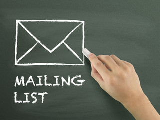 mailing list drawn by hand