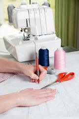 Sewing pattern drawing