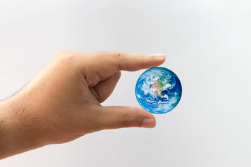 Earth in finger