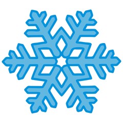 snowflake, blue contour