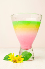 Jelly dessert in a glass