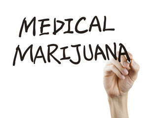 medical marijuana words written by hand