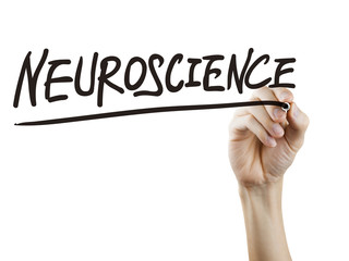 neuroscience word written by hand