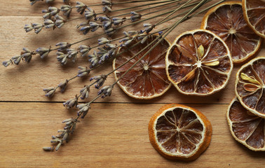 Lavender and dried lemon slices