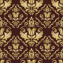 Obraz premium Golden Pattern in the style of Baroque. Abstract Background