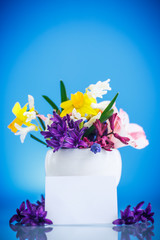 beautiful bouquet of spring flowers