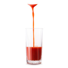 red juice pouring