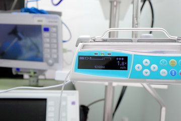Modern equipment in hospital ward